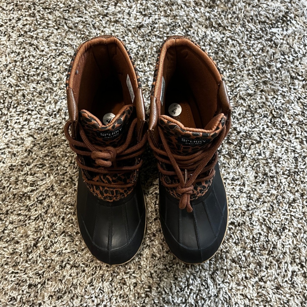 Girls Sperry Boots Animal Waterproof Size 4 - Picture 5 of 10